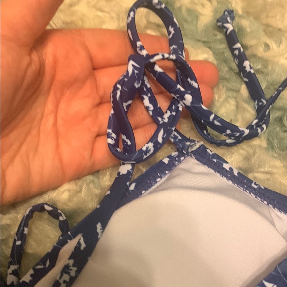 Floral Blue One-Piece Swimsuit - Picture 4 of 5